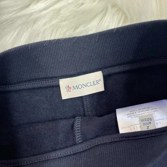 NEW Moncler toddler jogger pants in navy size 2 unisex - Picture 5 of 9